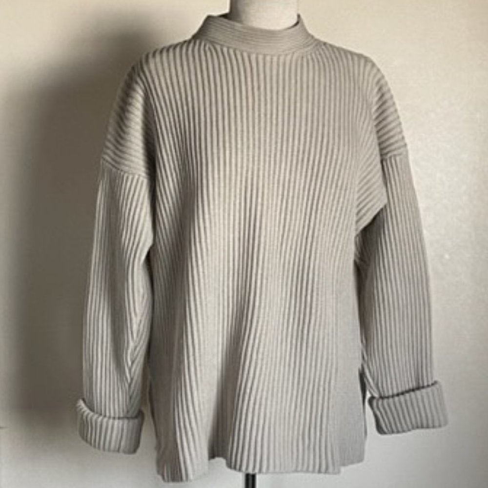 Calvin Klein Ribbed Cotton Chunky Sweater L